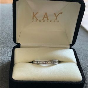 Princess-cut Diamond Wedding Band 14k White Gold